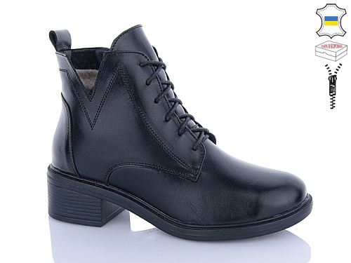 Ботинки Qq Shoes 910 чорний в магазине Фонтан Обуви