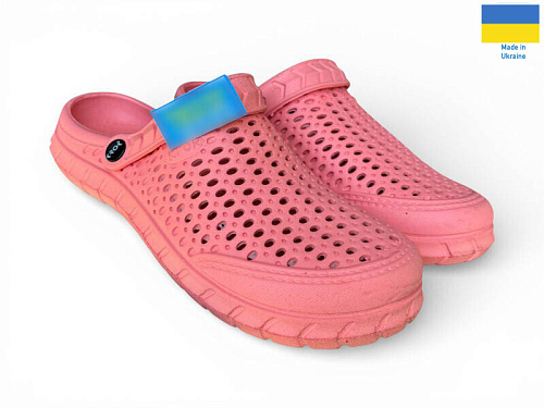 Кроксы Rai Shoes С62 кораловий в магазине Фонтан Обуви