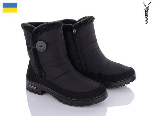 Дутики Paolla 3412 чорний в магазине Фонтан Обуви