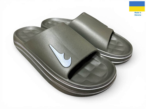 Шлепанцы Rai Shoes 513-17 хакі в магазине Фонтан Обуви