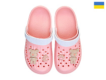 Кроксы Rai Shoes 009 персиковий в магазине Фонтан Обуви