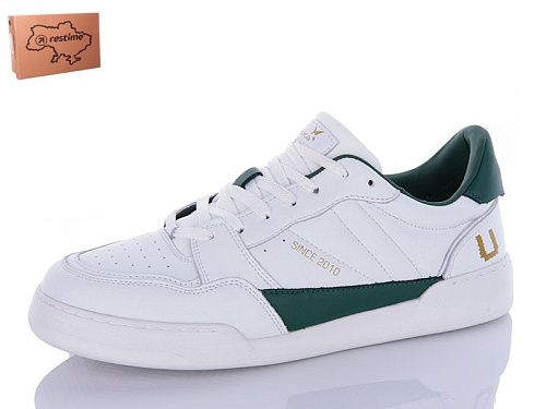 Кроссовки Restime FMB24088 white-green в магазине Фонтан Обуви