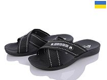 Шлепанцы Demur 2024-003-1 чорний-білий в магазине Фонтан Обуви