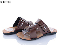 Шлепанцы Spencer 2402 коричневий в магазине Фонтан Обуви