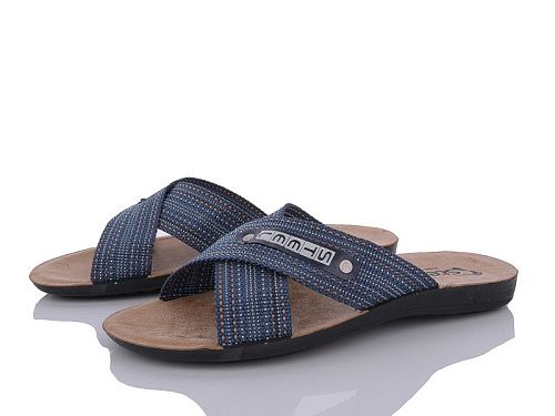 Шлепанцы Demur 2024-007-1 синій в магазине Фонтан Обуви