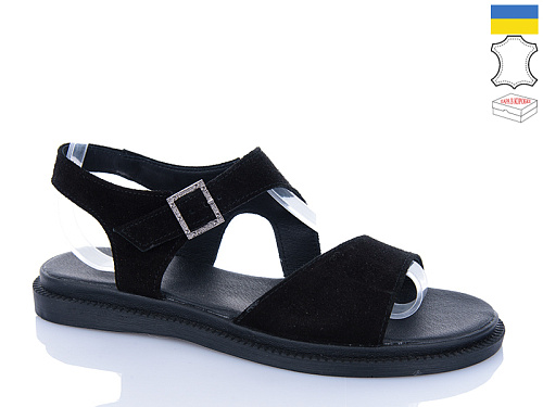 Босоножки Sali 58 чорний з чор-п.батал в магазине Фонтан Обуви