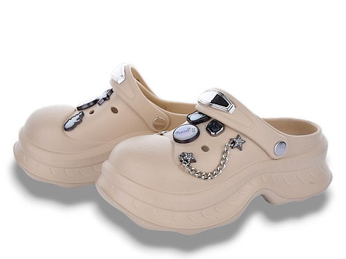 Кроксы Красиво Ян T678 beige в магазине Фонтан Обуви