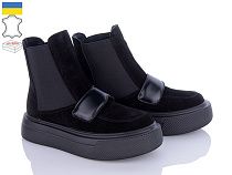 Ботинки Мрія 207 чорний замш в магазине Фонтан Обуви