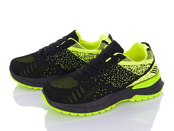 Кроссовки No Brand 2136-1 black-green в магазине Фонтан Обуви