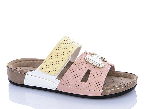 Шлепанцы Sali One 06-59 жол-рожевий в магазине Фонтан Обуви
