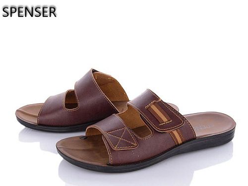 Шлепанцы Spencer 10497 коричневий в магазине Фонтан Обуви