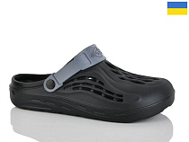 Кроксы Demur СМ129 чор-сір в магазине Фонтан Обуви