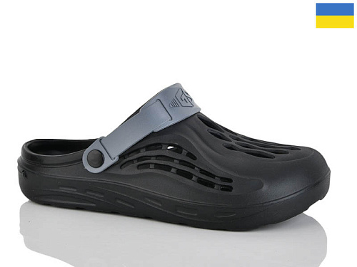 Кроксы Demur СМ129 чор-сір в магазине Фонтан Обуви