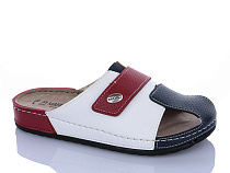 Шлепанцы Sali One 10-17 біл-червоний в магазине Фонтан Обуви