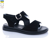 Босоножки Garti 16 чорний замш в магазине Фонтан Обуви