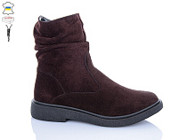 Ботинки Sali 9 коричневий з чор-п.зима в магазине Фонтан Обуви