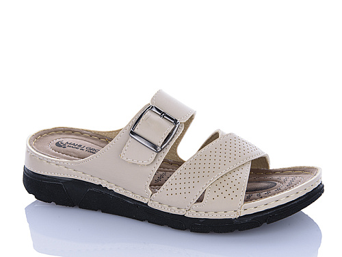 Шлепанцы Sali One 03-52 бежевий в магазине Фонтан Обуви