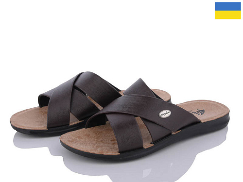 Шлепанцы Gurkem MK2026-001-2 коричневий в магазине Фонтан Обуви