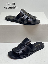 Шлепанцы SL-19 black в магазине Фонтан Обуви