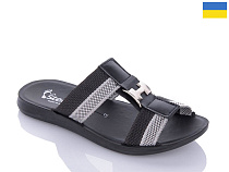 Шлепанцы Gurkem TRK2026-1 H чорний-сірий в магазине Фонтан Обуви