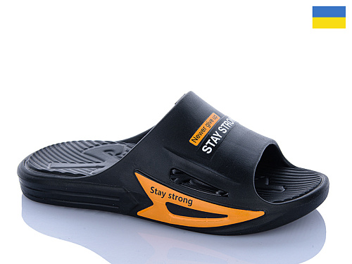 Шлепанцы Progress M243 чорний-помаранчевий в магазине Фонтан Обуви