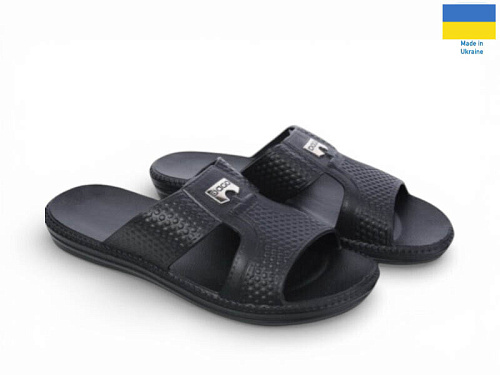 Шлепанцы Rai Shoes 137 чорний в магазине Фонтан Обуви
