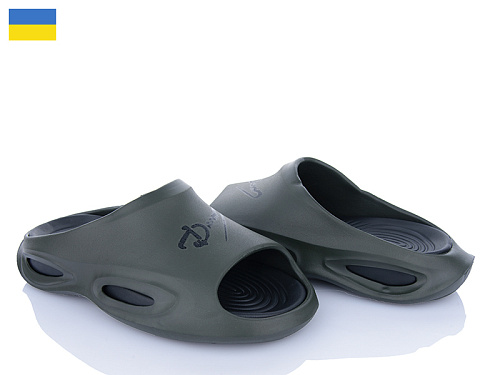 Шлепанцы Inblu L135 хакі-чорний в магазине Фонтан Обуви