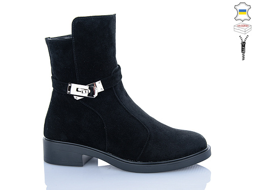 Ботинки Sali 81H чорний з чор-п.зима в магазине Фонтан Обуви