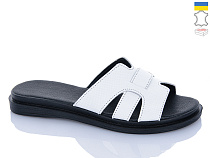 Шлепанцы Sali 301-1 білий перф.чор-п. в магазине Фонтан Обуви
