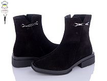 Ботинки Мрія 210 чорний замш в магазине Фонтан Обуви