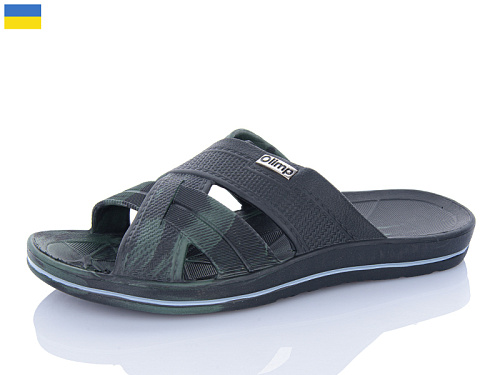 Шлепанцы Успіх Olimp M204 хакі в магазине Фонтан Обуви