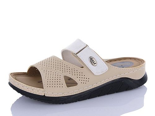 Шлепанцы Sali One 500 св.беж-білий в магазине Фонтан Обуви