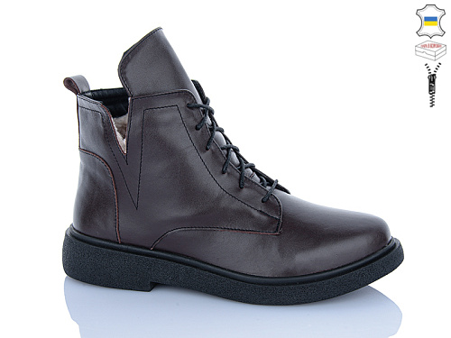 Ботинки Sali 13 коричневий чор-п.зима в магазине Фонтан Обуви