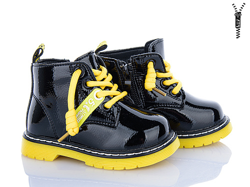 Ботинки Clibee ABC(P)708 black-yellow флис в магазине Фонтан Обуви
