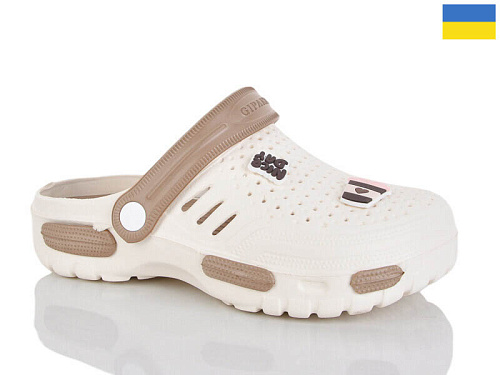 Кроксы Malibu 6-48 крем/мокко в магазине Фонтан Обуви