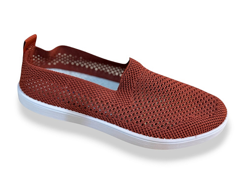 Слипоны Rai Shoes F09-025 кірпічний в магазине Фонтан Обуви