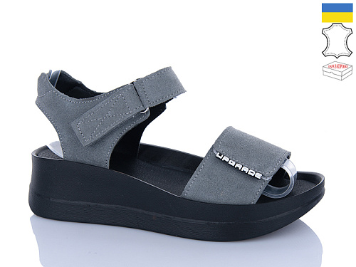 Босоножки Sali 1706-2 сірий з чор-п. в магазине Фонтан Обуви