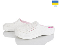 Кроксы Rai Shoes Сабо жіночі білий в магазине Фонтан Обуви