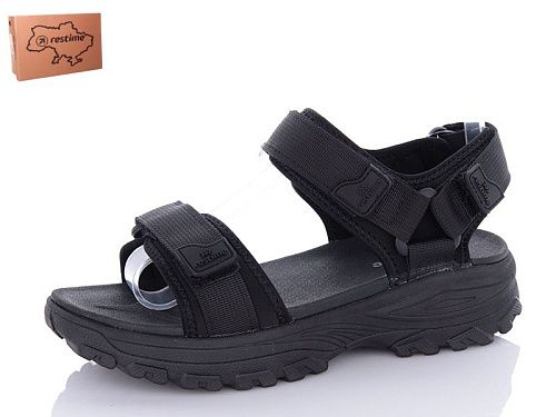 Босоножки Restime KWL24035 black в магазине Фонтан Обуви