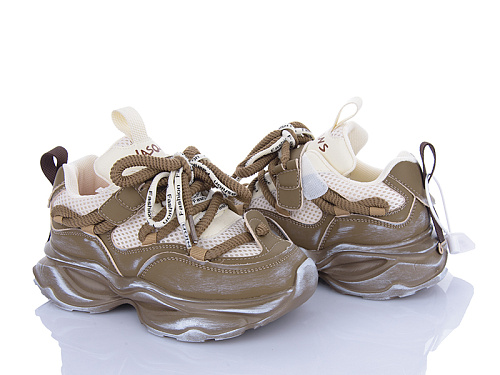 Кроссовки Clibee A7785-1 beige-brown в магазине Фонтан Обуви