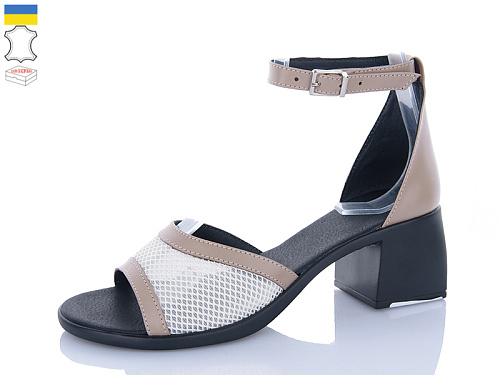 Босоножки Sali 1125 капучино чор-п. в магазине Фонтан Обуви