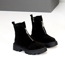 Ботинки Garti 307 чорний замш байка в магазине Фонтан Обуви