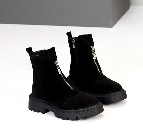 Ботинки Garti 307 чорний замш байка в магазине Фонтан Обуви