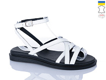 Босоножки Sali 1105 білий чор-п. в магазине Фонтан Обуви
