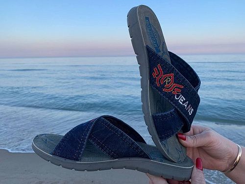 Шлепанцы Demur MG6127 blue в магазине Фонтан Обуви