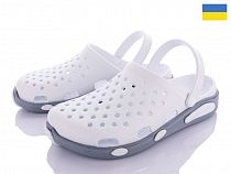Кроксы Kredo Kredo 2090 белый-серый в магазине Фонтан Обуви