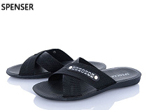 Шлепанцы Spencer 0301 чорний в магазине Фонтан Обуви