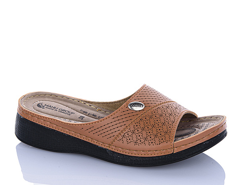 Шлепанцы Sali One 209 коричневий в магазине Фонтан Обуви