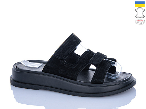 Шлепанцы Sali 9 чорний з чор-п. в магазине Фонтан Обуви