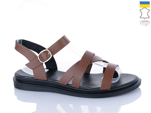 Босоножки Sali 2601 коричневий чор-п. в магазине Фонтан Обуви